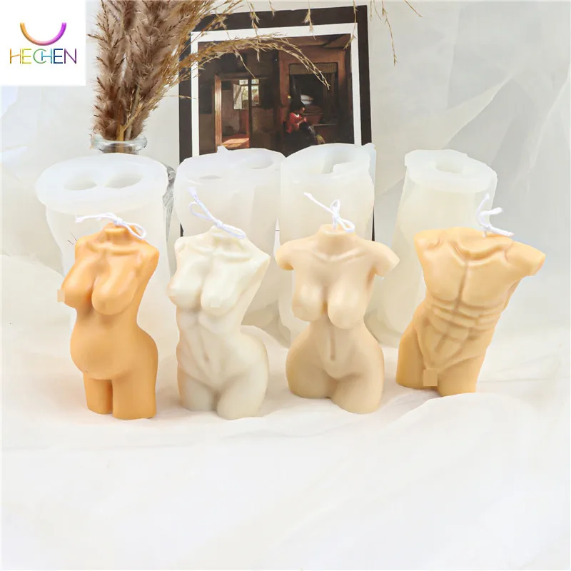 

Creative Human Silicone Candle Mold Plaster Scented Candle Soap Handmade Photo Art Style Resin Clay Mold Moldes Para Hacer Velas