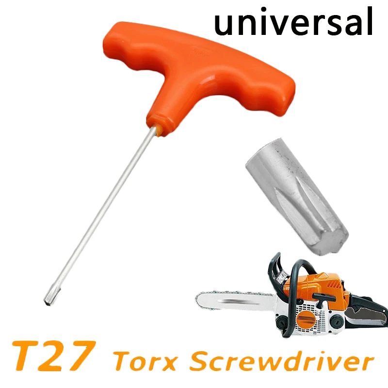 

1pcs Torx Screwdriver Plastic Steel Orange Silver For Stihl Makita T27 Torx Screwdriver Electric Saw Parts Garden Power Tool