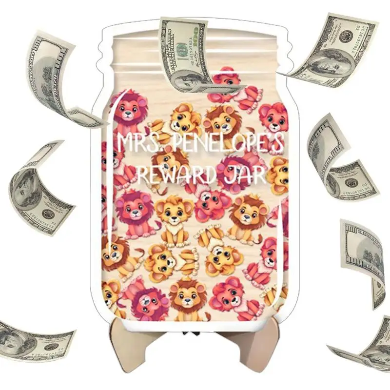 

Баночка для награждения детей, система награждения с милым рисунком, деревянная банка для награждения, классная банка для обучения детей