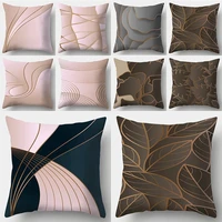 plant pattern linen pillow case 45x45cm decorative cushion cover sofa ins style pillowcase car home decor