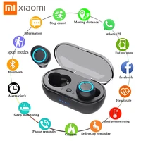 2022 new xiaomi tws wireless bluetooth 5 0 headphone touch 9d stereo with mic led sports headphones waterproof headphones
