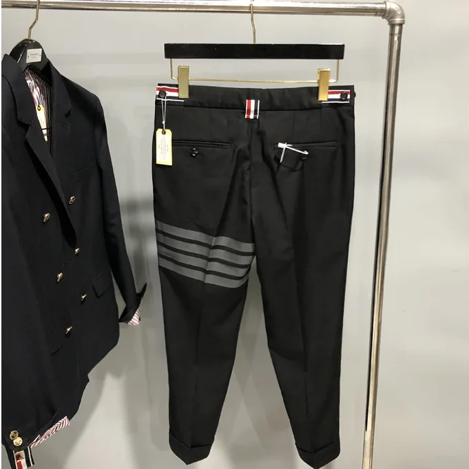 

Брюки с заниженной талией для мужчин и женщин, повседневные складные двухцелевые штаны с цветными полосками, четыре бара