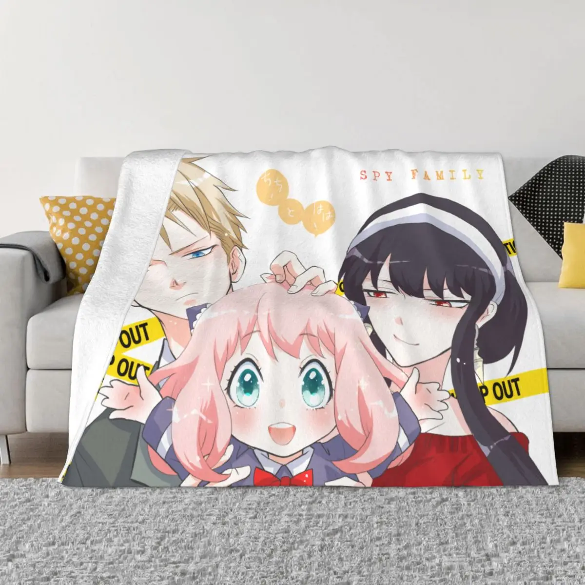 

Spy X Family Anime Fleece Throw Blanket Forger Anya Yor Loid Blankets for Bed Travel Lightweight Plush Thin Quilt
