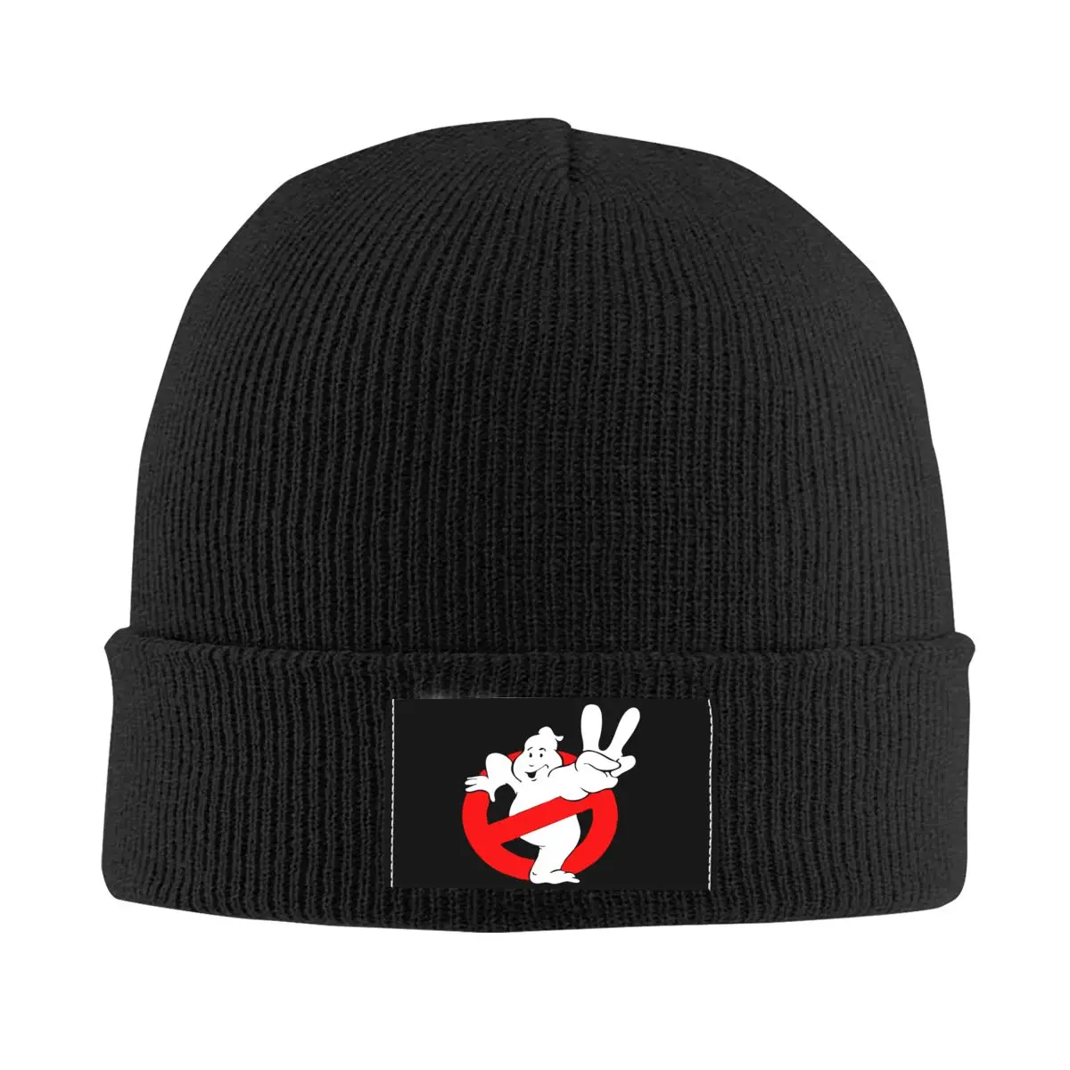 

Peace Ghostbusters Knit Hat Beanies Winter Hats Warm Hip Hop Ghost Busters Movie Cap for Men Women