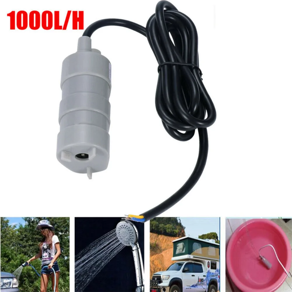 

DC 12V Submersible Water Pump Camper Motorhome High Flow Whale Pump 1000L/H 5M Camping Garden Aquarium Accessories Facilities