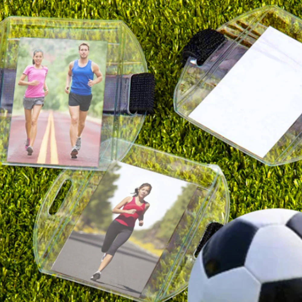 

1pcs Arm ID Card Holder Pvc Card Sleeve Id Badge Holder Adjustable Elastic Arm Band Transparent Card Holder Photo Card Case