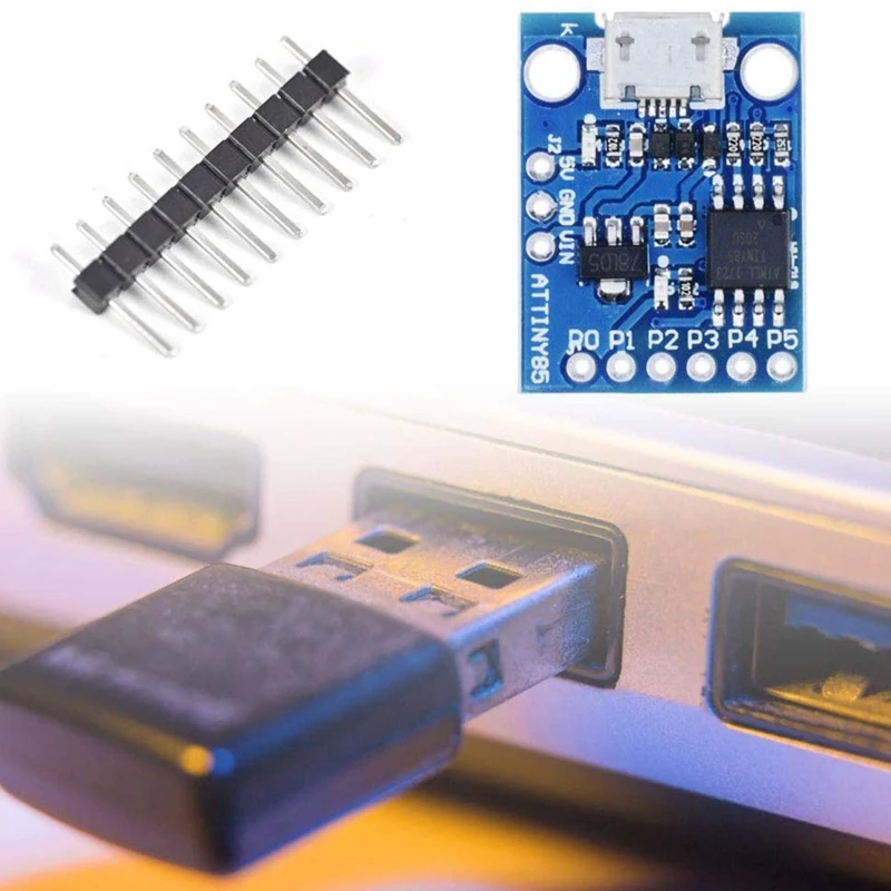 5 шт. Attiny Attiny85 Digispark Kickstarter Micro-USB макетная плата модуль для Arduino IIC I2C TWI SPI с низкой