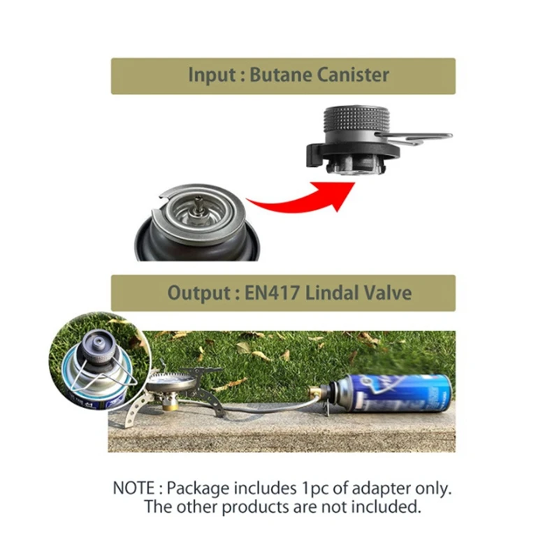 Ipb Adapter With Bracket Long Gas Stove Input: Butane Tank Output: En417 Lindal Valve