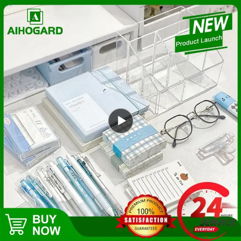 

Organizing Box Acrylic Space-saving Case Organizer Multi Grid Transparent Pen Holder Stationery Storage Box Storage Box Ins