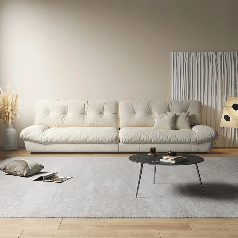 

Technology cloth sofa living room modern simple small house type quiet wind Baxter lazy down cloud cloth sofa