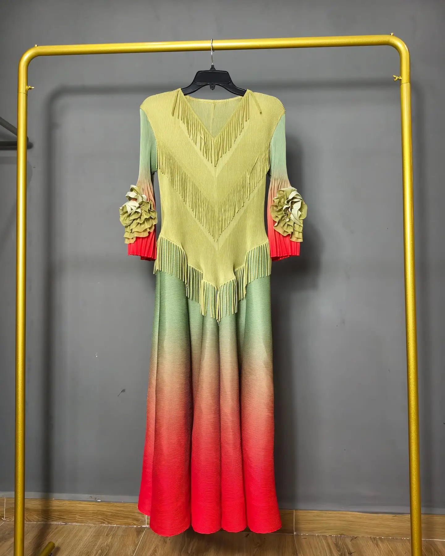 Женское плиссированное платье миаке ANLAN роскошные вечерние платья-трапеции с