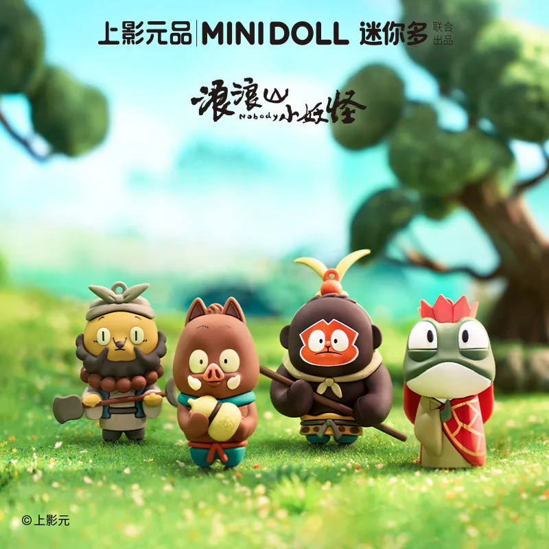 Фото Мини-кукла Minidoll Mini Duolang Langshan Little Monster Series, официальная лицензионная, милая кукла-подвеска на палец, брелок для ключей, подарок №2