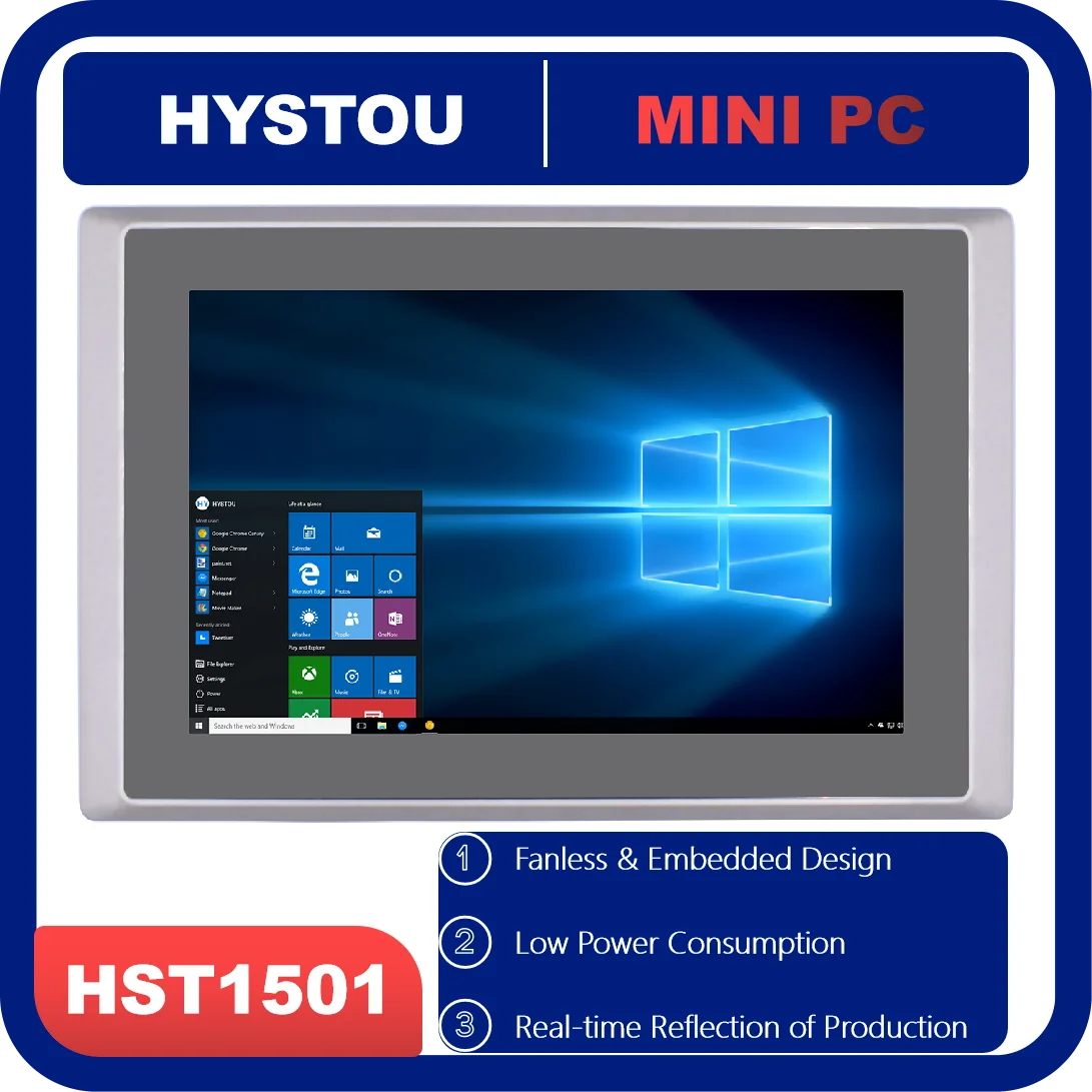 

Hystou Touch Screen Industrial Tablet PC 15.1 Inch Core i5 i7 4G DDR3 With Rugged Pos All In One Front Io Mini Desktop