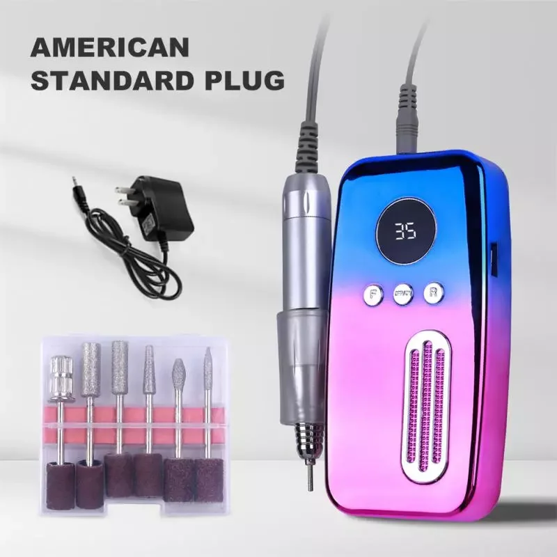 

NEW2023 35000RPM Portable Nail Drill Manicure Machine Milling Cutter Set For Acrylic Gel Polish Nails Sander Rechargeable