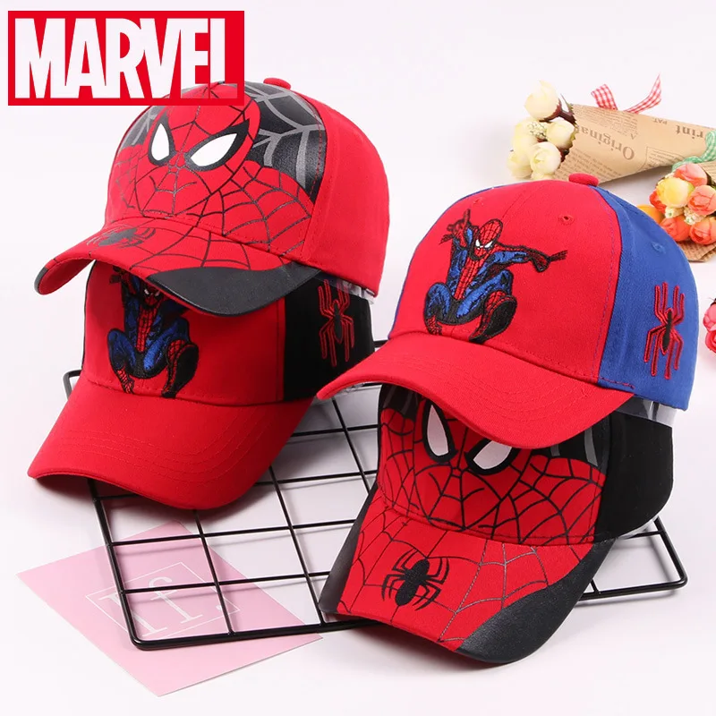 

Disney Official New Baseball Cap Marvel Joint High-end Spider-Man Mesh Hat Summer Cartoon Superhero Visor for Boy Hip Hop Hat