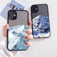 snow mountain sunset phone case for iphone 13 12 mini 11 pro max xr x xs max 7 8 plus se 2020 soft shockproof bumper back cover