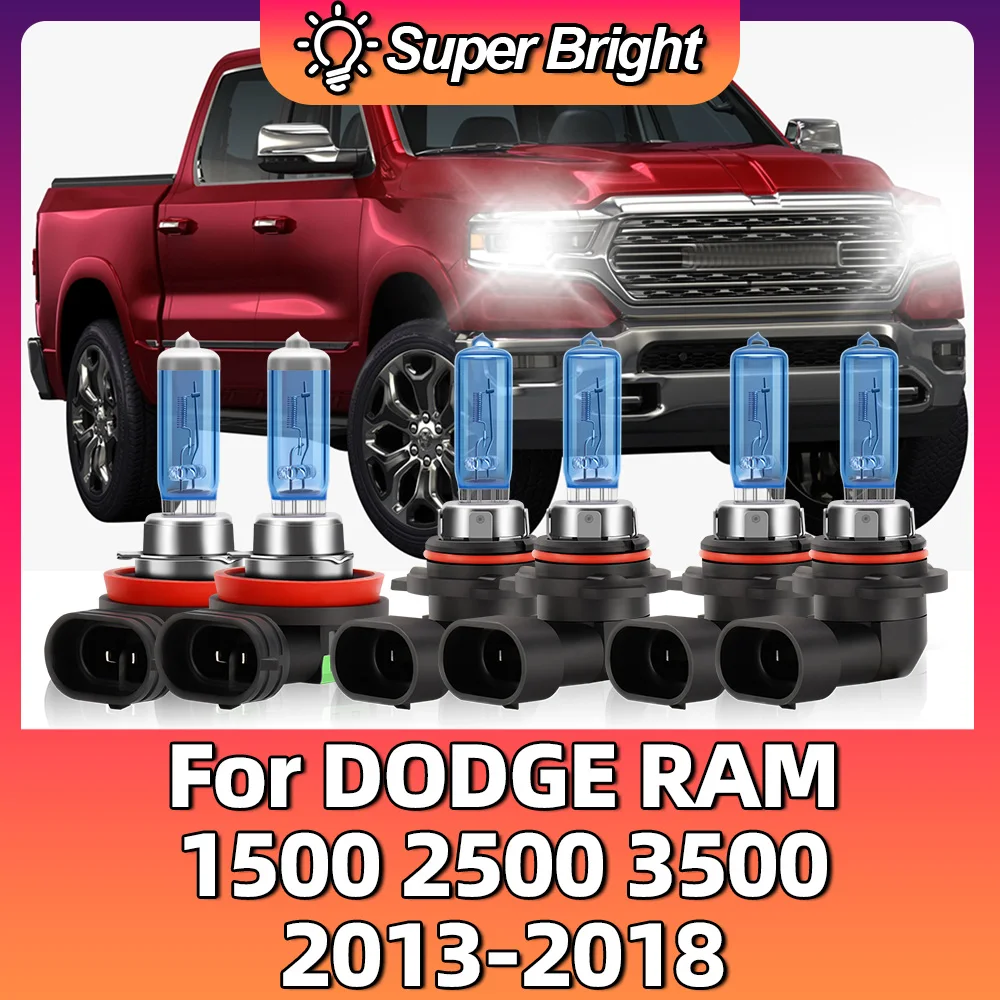 2/4/6 шт. галогенные фары противотуманные дальнего ближнего света 6000k белые для DODGE