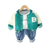 new spring autumn baby boys clothes children girls jacket t shirt pants 3pcssets toddler sports casual costume kids tracksuits