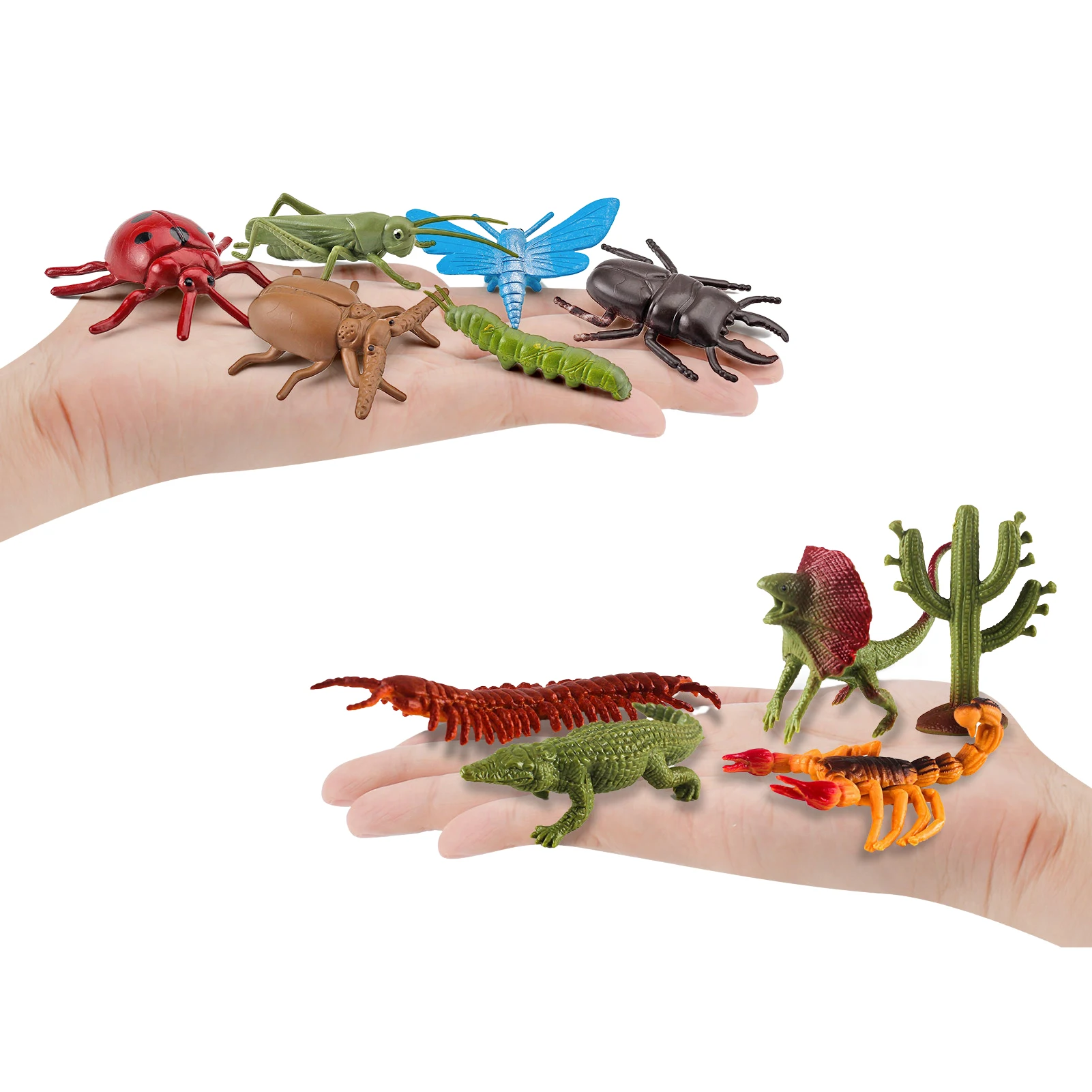 

32Type Simulated Animal Model Insect Action Figures Stag Beetle Spider Scorpion Bee Ladybird Models Figurine Decoration Kid Toy