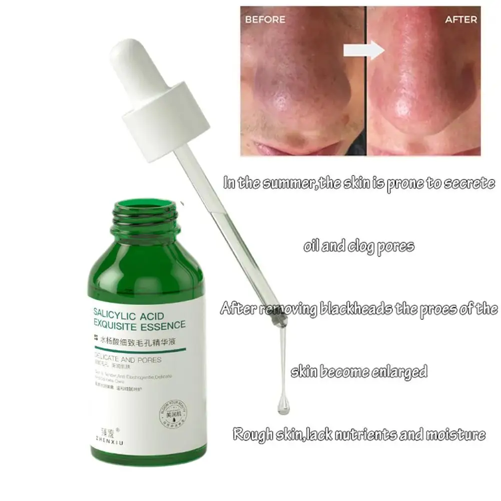 

Salicylic Acid Pore Shrinking Essence Anti-acne Exfoliating Essence Blackhead Skin Face Health Care Remover Beauty Spot Rem Q0U1