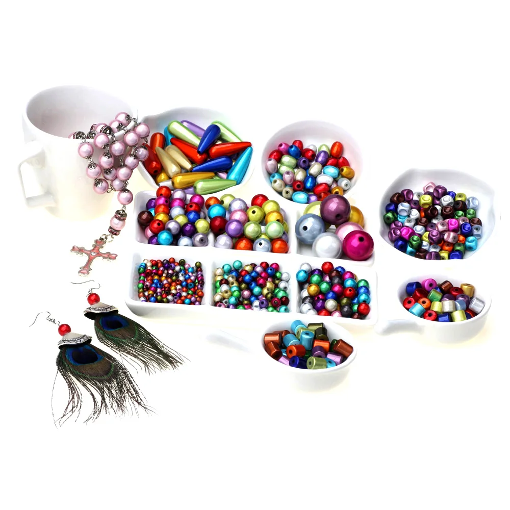 Various Styles 4/6/8/10mm Mixed Color 3D Illusion Miracle Beads Acrylic Spacer Fantasy DIY Necklace Bracelet Jewelry Making - купить по