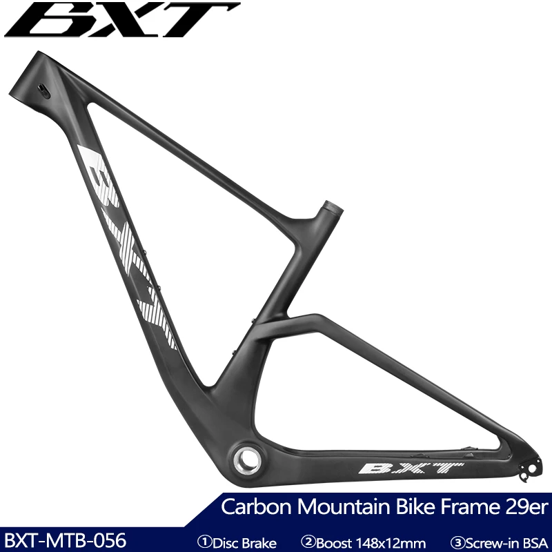 29er Carbon Mountain Bike Frame Boost 148mm MTB Carbon Bicycle Frame Disc Brake Hard Tail T1000 Carbon Fiber Bicicleta Frame 29