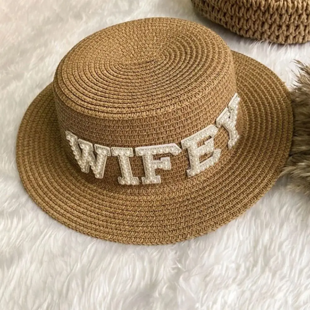

Подарочная пляжная соломенная шляпа для девичника, бассейна, медового месяца
