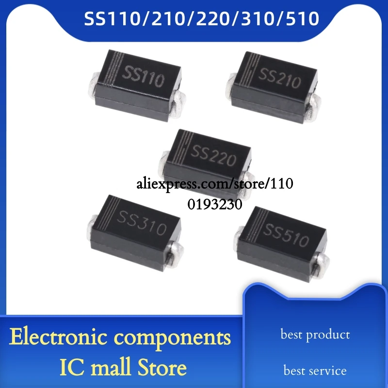 2000 шт./лот SS110 SS210 SS220 SS310 SS510 SS14 SS24 SS32 SS34 SS36 SS54 SS56 1N4007 M7 диодный выпрямитель SMA/коридор