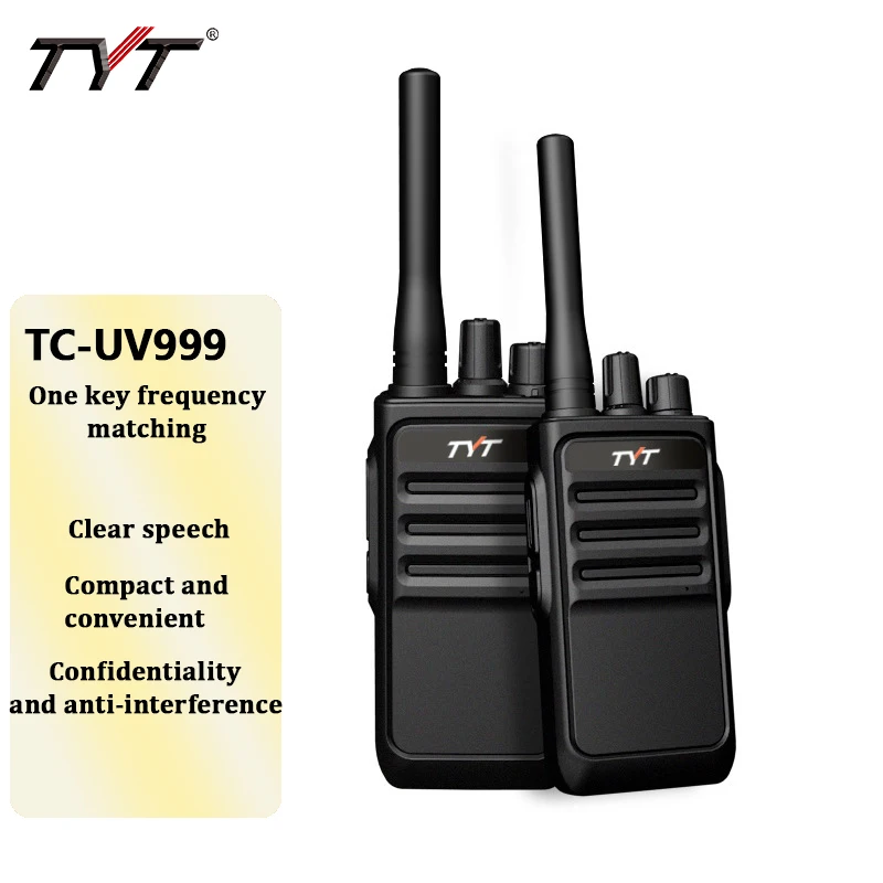 TYT UV-999 walkie-talkie Radio Transceiver Long Standby Time 2Watt Output Power Small Size Scrambler Handheld Two Way Interphone