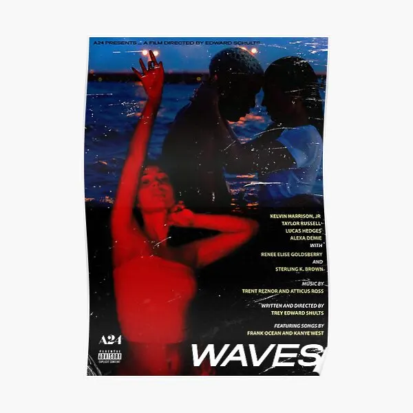 

Декоративный плакат с изображением волн A24, Современная винтажная настенная печать, Настенная картина для комнаты, Декор, искусство, смешная картина для дома, без рамки