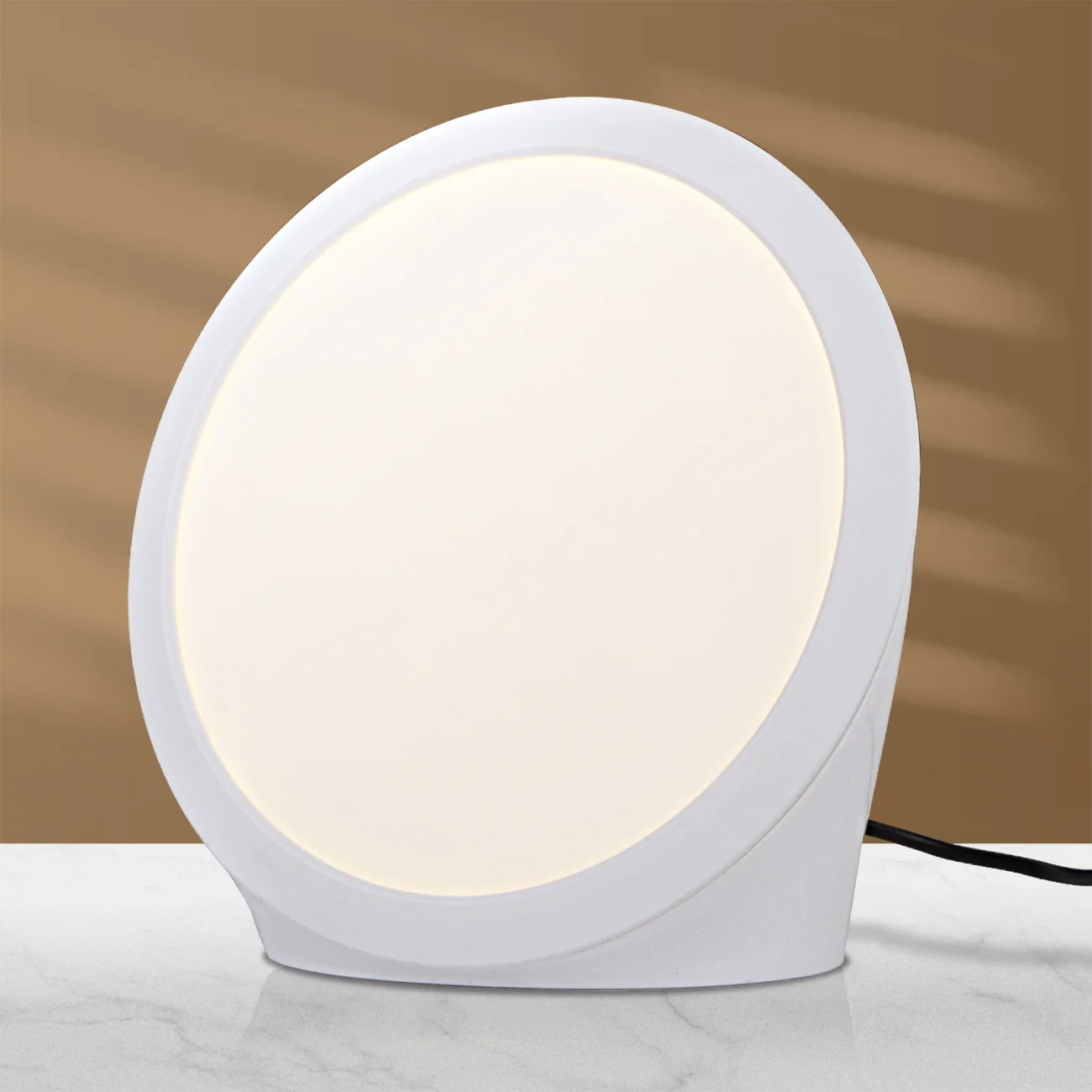 

SAD Light Therapy Lamp Seasonal Affective Disorder 3000K-6500K Adjustable 6 Modes Timming Round Shape Eye Protection Lamps