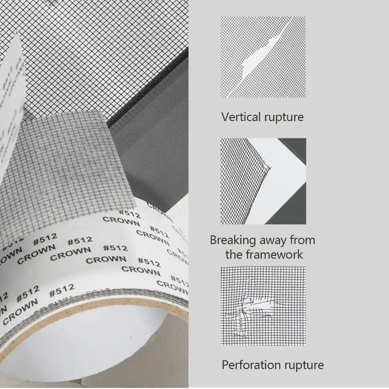 Прочная лента для ремонта оконных экранов самоклеящаяся сетчатая сетка фиксации