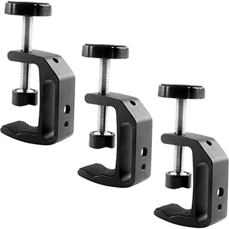 

C-образный зажим из алюминиевого сплава, фиксированный Настольный зажим, фотовспышка, Фотокамера, фотоаппарат для деревообработки