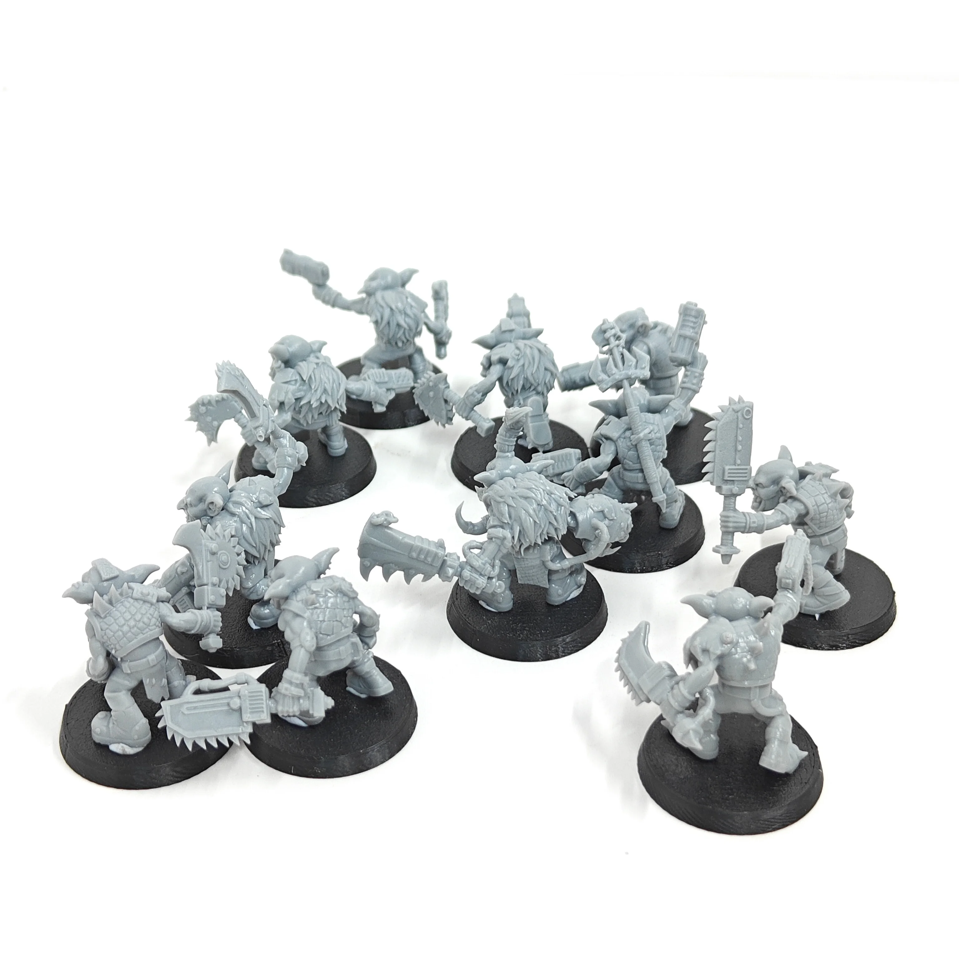 Фото Гаражные наборы Wargame Goblin ork, наборы из смолы, неокрашенные миниатюры (11 фигурок) zw632 №3