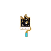 creative sky and mountain milk carton popsicle fashionable creative cartoon brooch lovely enamel badge clothing accessories
