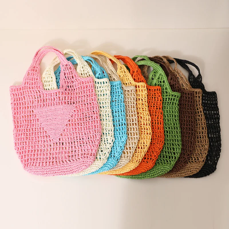 

Luxury Designer Bags for Women Summer Weave Hollow Out Hobo Tote Bag Females Casual Vacation Beach Bags Fashion Shoulder Bags