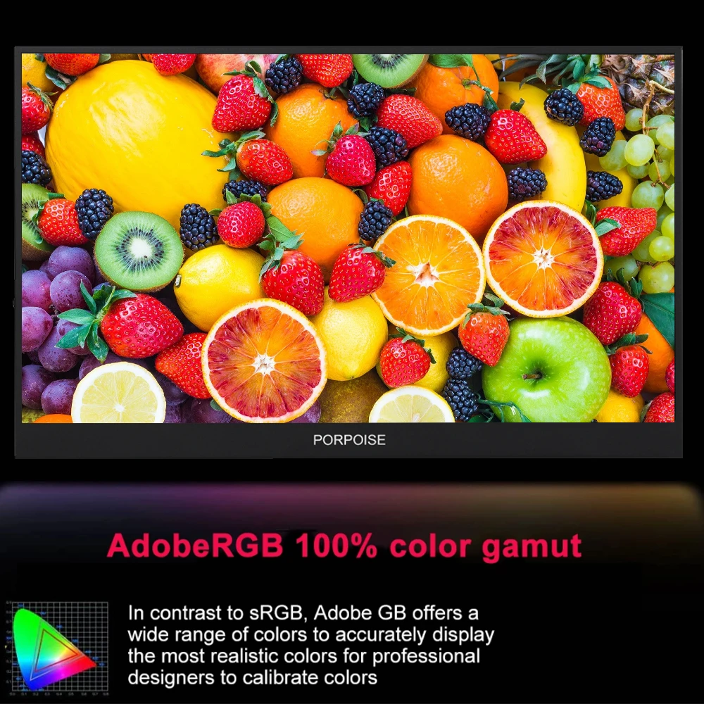 Портативный монитор 17 3 дюйма 2K UHD 2560*1440 IPS HDR двойной динамик игровой дисплей для