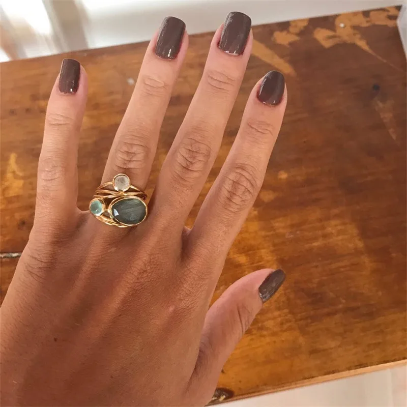 Модное цветное женское кольцо новинка 2024 из нержавеющей стали ювелирные