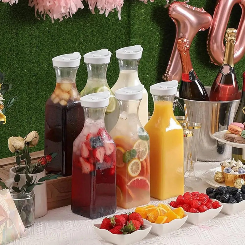 Квадратный графин для воды 1 5 л контейнеры сока с верхней крышкой прозрачный