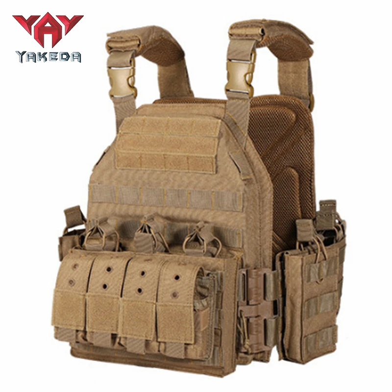 YAKEDA 1000D Plate Carrier Tactical Vest Outdoor Hunting Protective Adjustable Vest Airsoft Carrier Combat Equipment images - 6