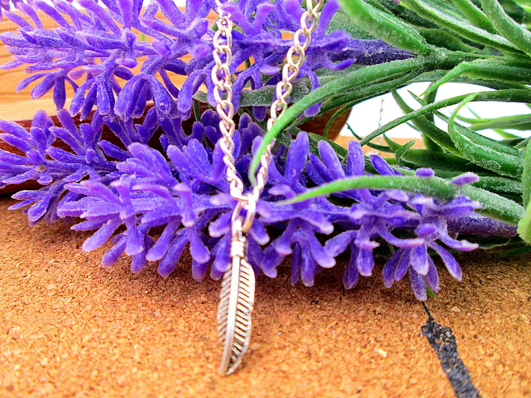 3 шт./лот мини перо 19x4 мм Античное серебряное ожерелье подарок на день рождения