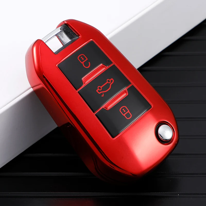 

Для Peugeot 3008 208 308 508 408 2008 307 4008 для Citroen C4 C4L CACTUS C3 C6 C8 ТПУ Автомобильный складной чехол для ключа чехол держатель брелок