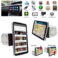 double 2din rotatable 10 1 android 9 1 touch screen car stereo radio gps navigation wifi mp5 bluetooth car multimedia player