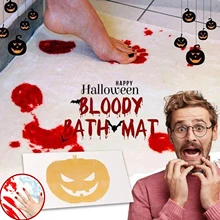 Halloween Bloody Color Changing Bath Mat Halloween Tricky Toy Halloween Decoration Scare Your Friends and Family Halloween Gift
