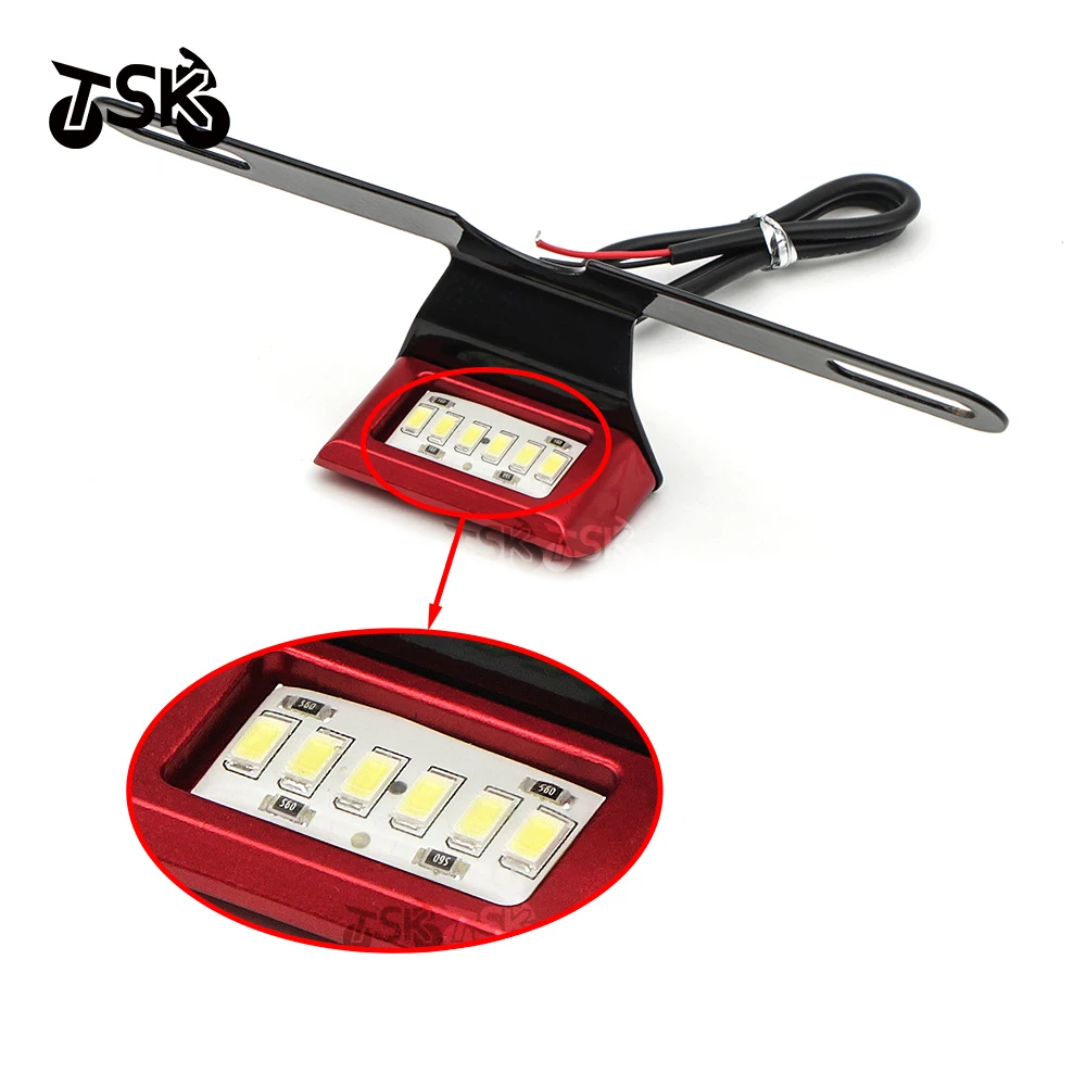 Универсальная светодиодная подсветка для номерного знака Yamaha Kawasaki Suzuki Honda CNC