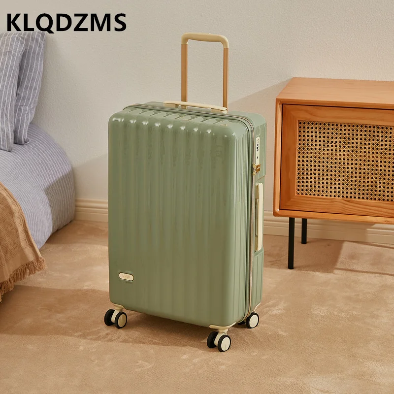 KLQDZMS Simple style Hard-shell Trolley Luggage Bag Multifunction Spinner Rolling Luggag Student 20