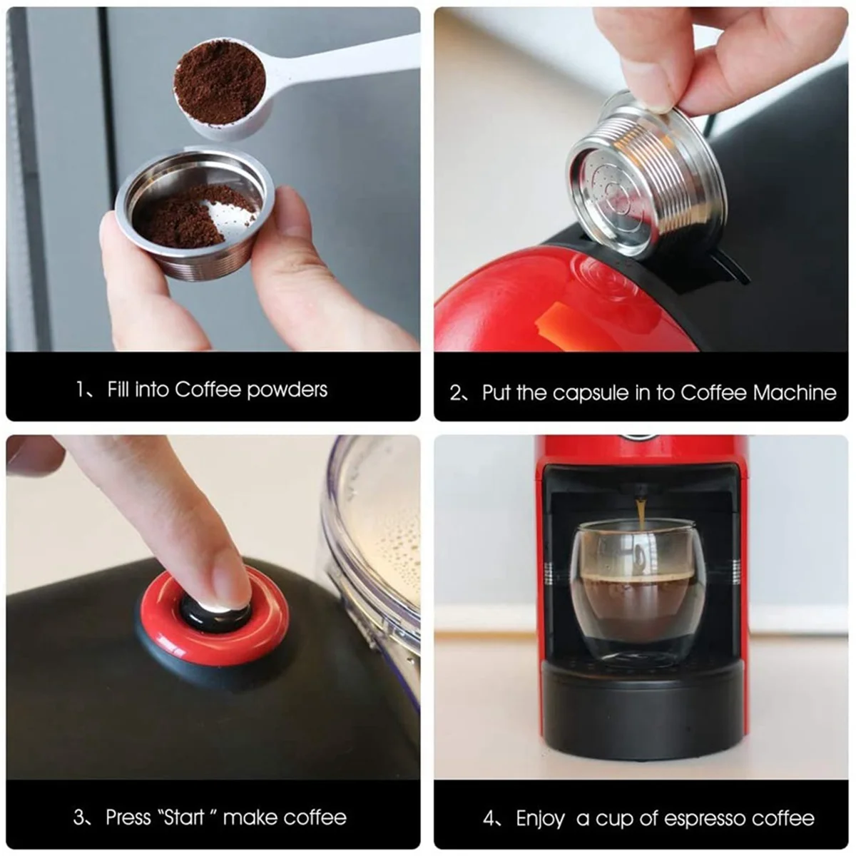 Кофейные фильтры из нержавеющей стали многоразовые капсулы для кофе держатель