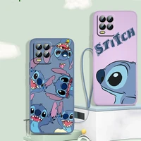 lilo stitch disney cute phone case for oppo reno7 se 6 5 4 2 z lite pro plus 5g 4g liquid rope silicone soft tpu cover