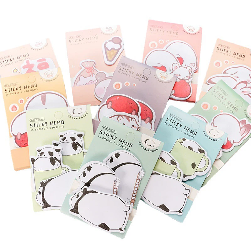 

Kawaii 3 Layers Animals Fox Rabbit Dog Memo Pad Cute Sticky Notes Index Sheet Planner Sticker Office Stationery Decoration