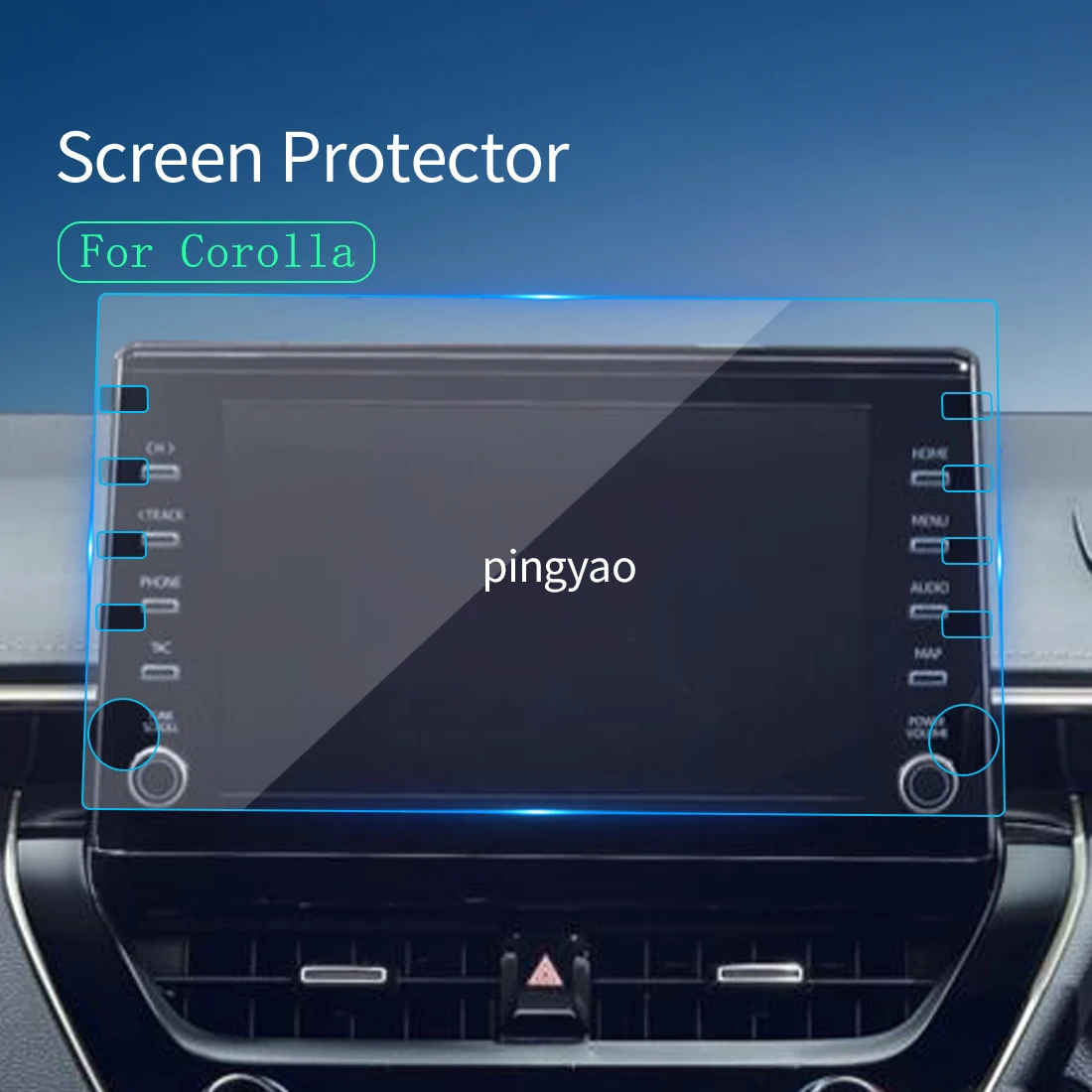 

Автомобильные наклейки, защита экрана Carplay для TOYOTA Corolla 10 2021, навигатор, аксессуары для автомобиля